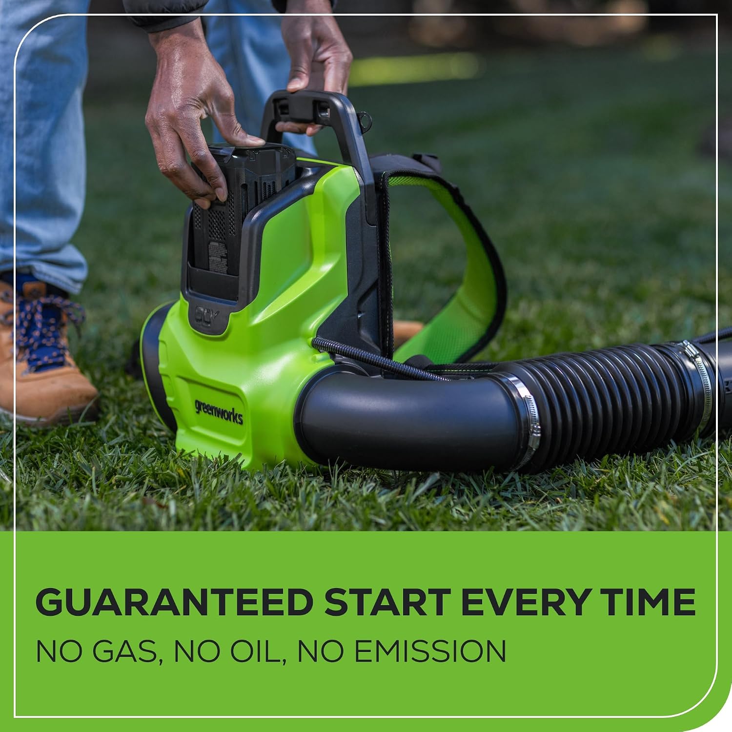 80V Backpack Leaf Blower, 750 CFM, 4.0 Ah Battery and Charger