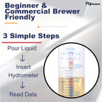 Triple Scale Lab Hydrometer Kit Glass Jar Cylinder ABV Brix SG Tester Beer Wine Brewing Supplies