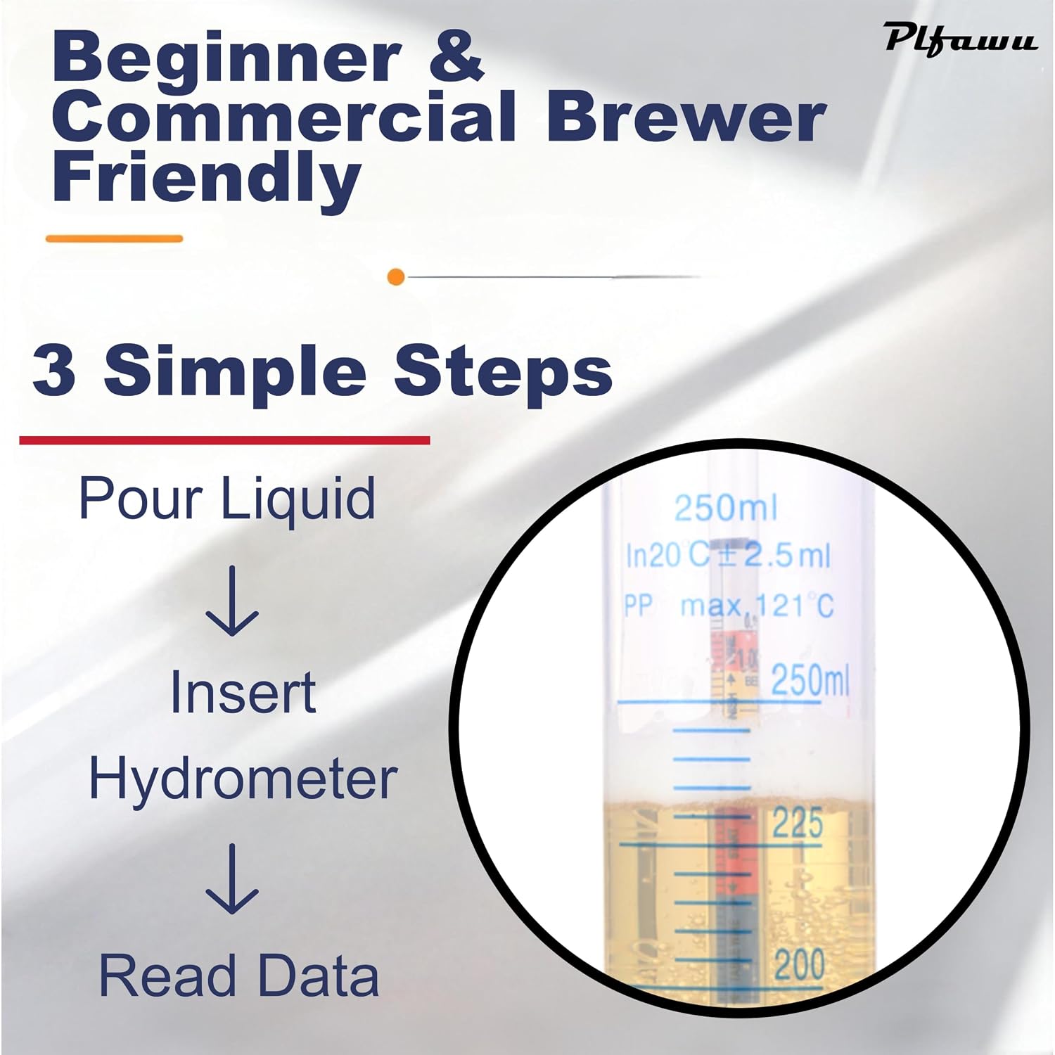 Triple Scale Lab Hydrometer Kit Glass Jar Cylinder ABV Brix SG Tester Beer Wine Brewing Supplies