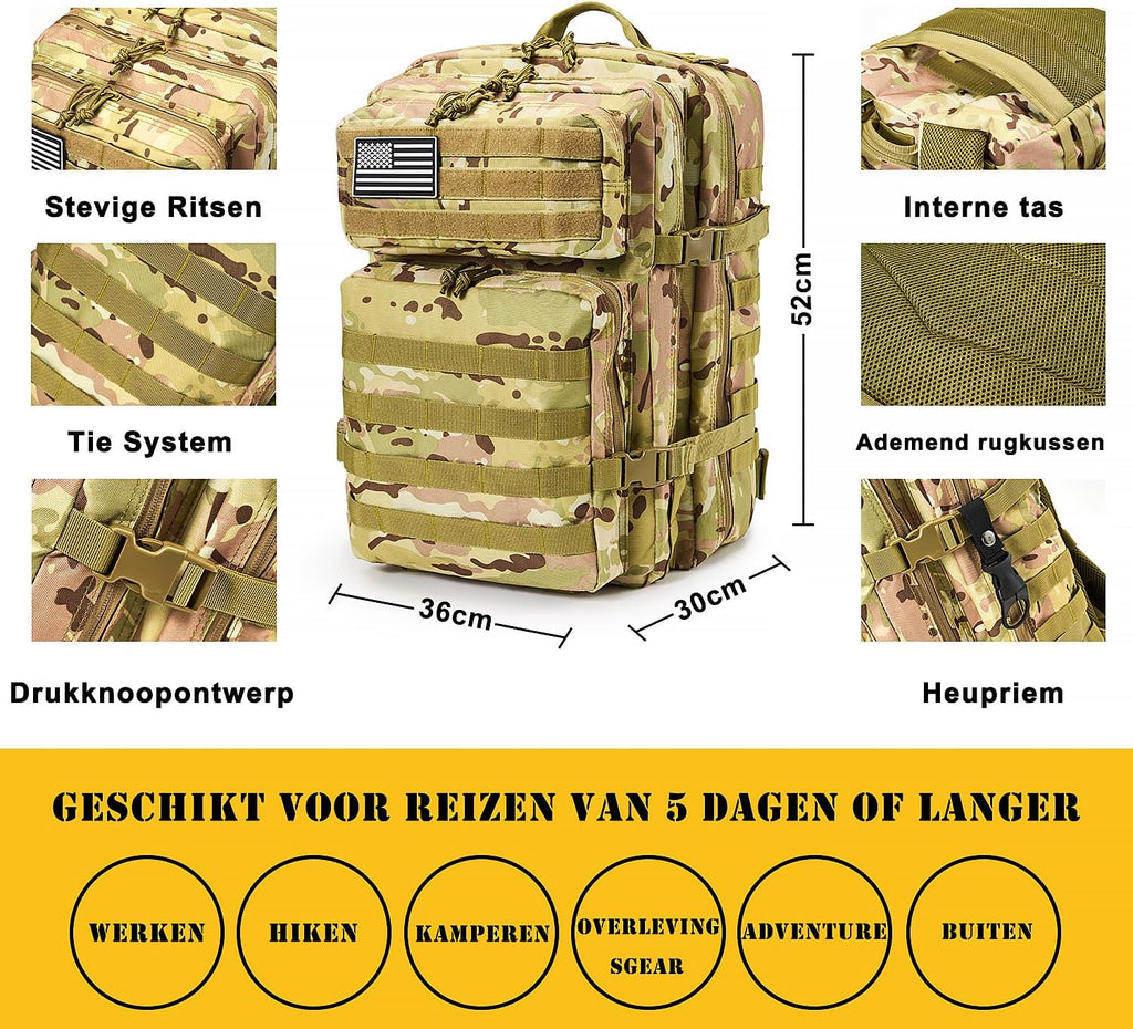 Survival First Aid Kit,99PCS Professional Survival Gear Large Hiking Backpack with Emergency Equipment Outdoor