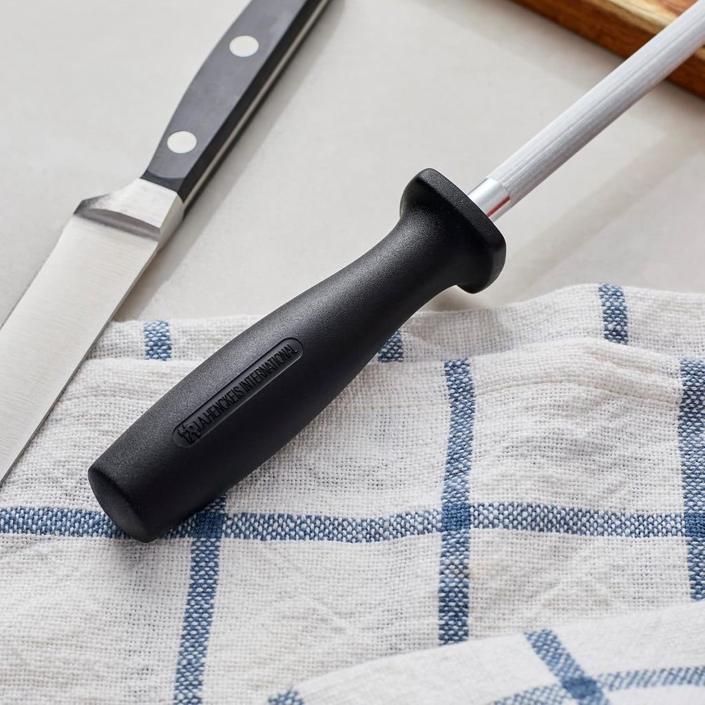 Sharpening Steel, Fine Edge Honing Rod for Knife Blade Maintenance | Restores Knife Edge Between Professional