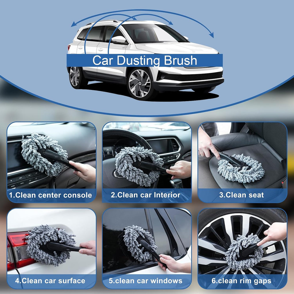 Windshield Cleaner Tool, 13Pcs Car Interior Cleaning Kit, Car Detailing Kit Interior Cleaner, Car Detailing Brushes