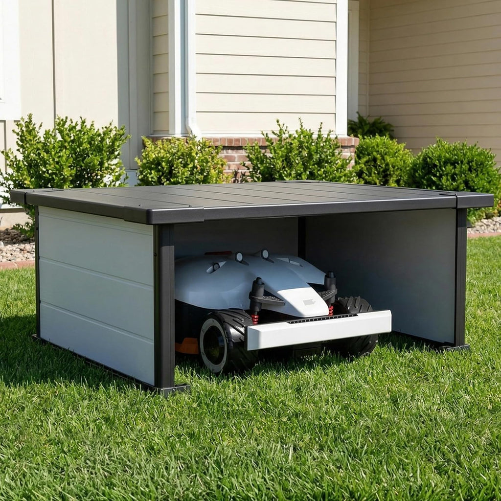 Weatherproof Robot Lawn Mower Garage for Charging Stations | Ideal for robot mower and charging-station protection