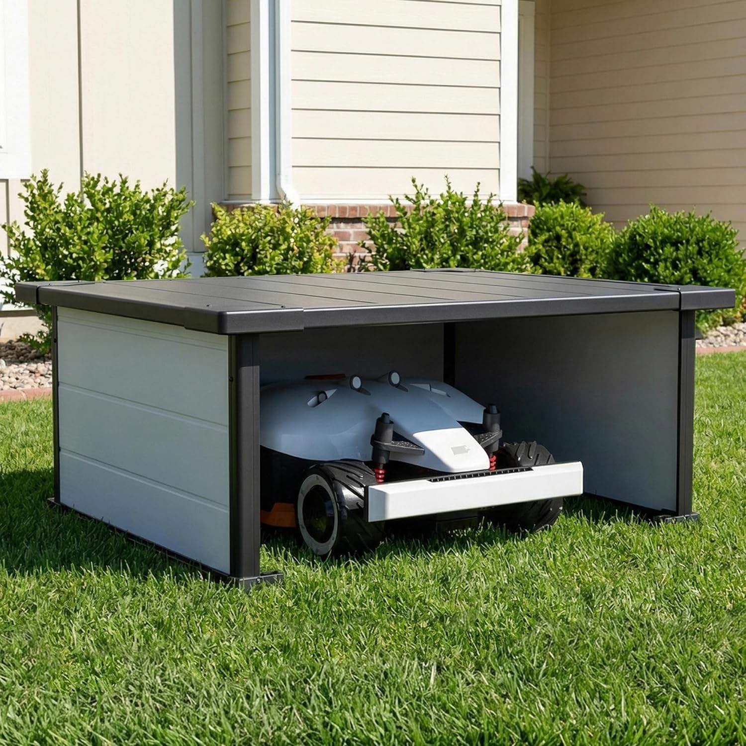 Weatherproof Robot Lawn Mower Garage for Charging Stations | Ideal for robot mower and charging-station protection