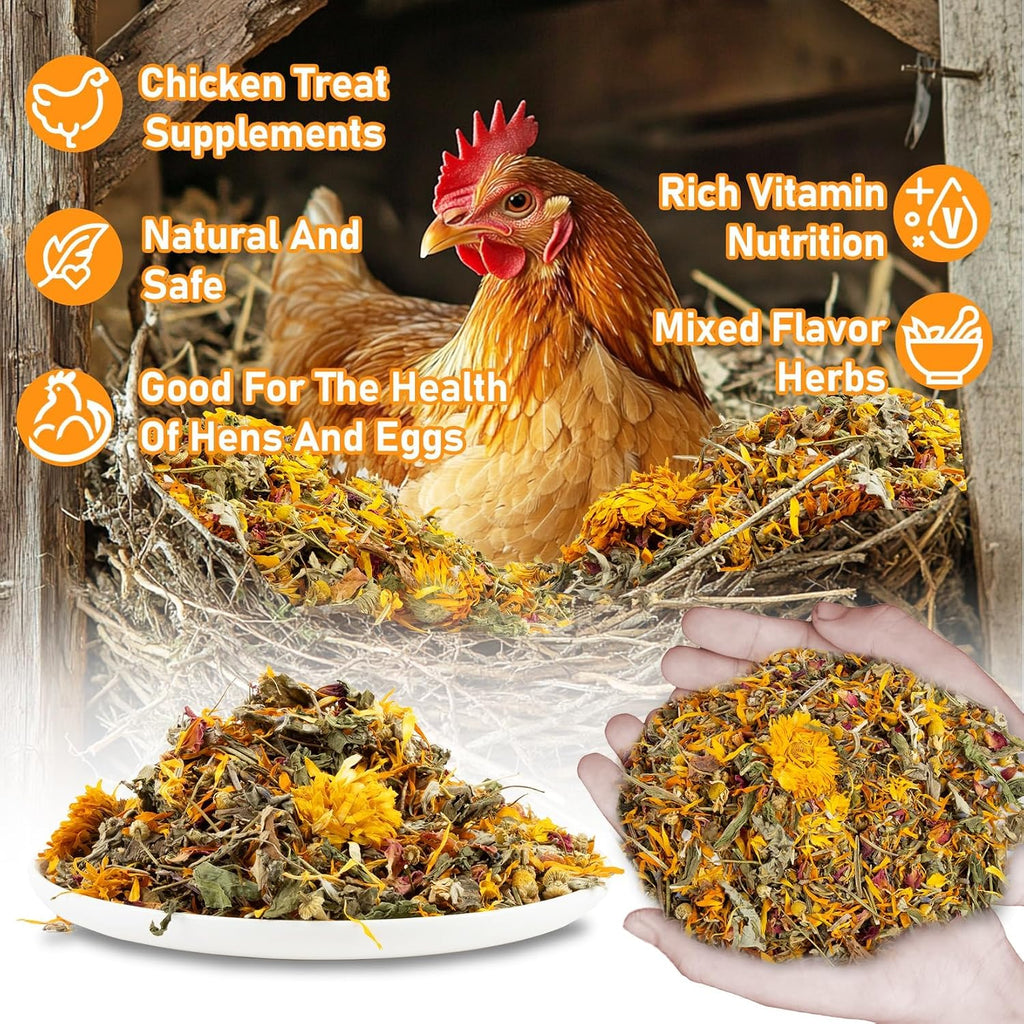 10oz Chicken Nesting Herbs - Dried Herbs Supplement for Laying Hens | Natural Chicken Treats for Nutritious Feeding