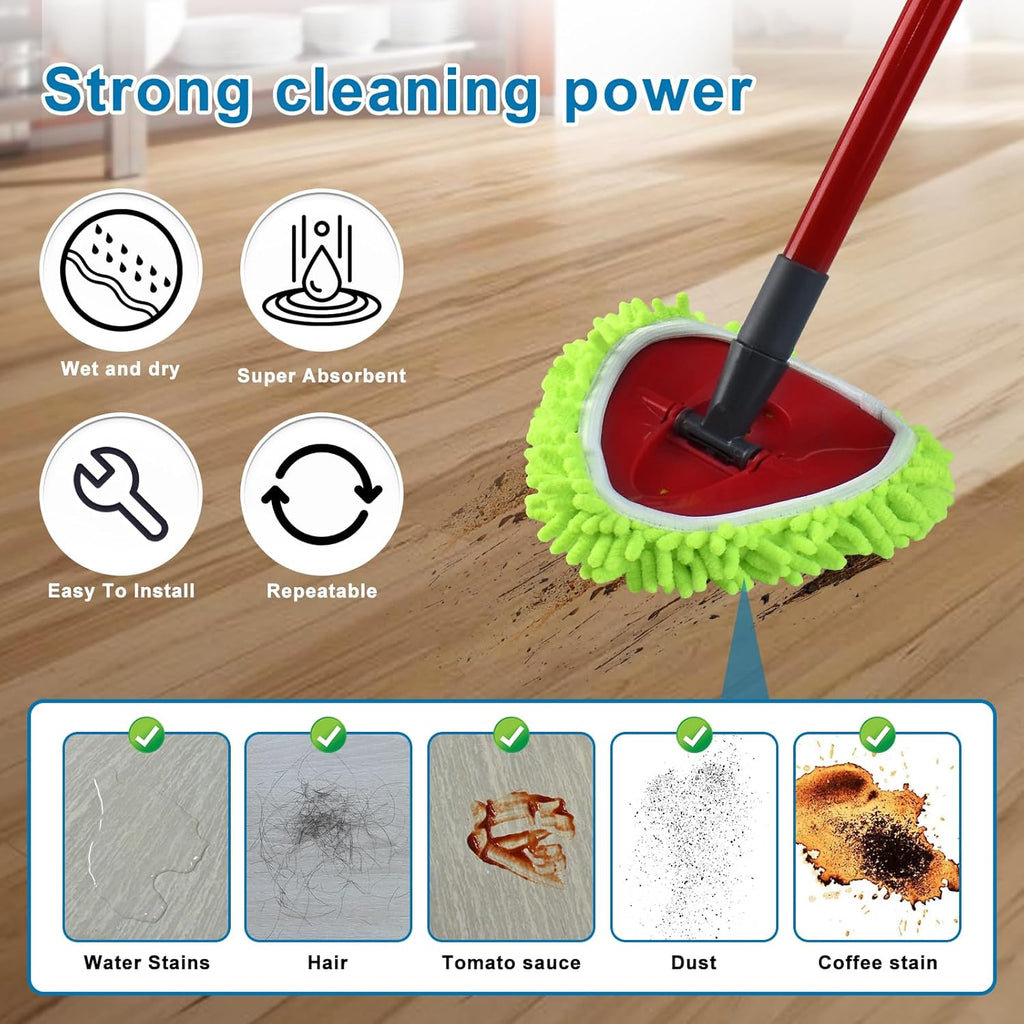 Mop Replace Head for O Cedar, Spin Mop Heads Replacements for Ocedar Easywring 1 Tank Spin Mop, Chenille Duster for
