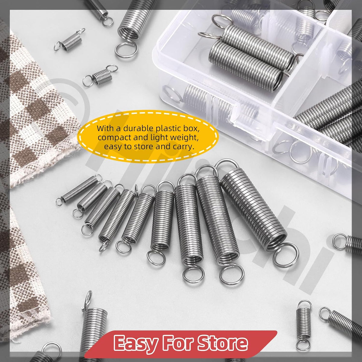 100Pcs 25Sizes Extension Spring Assortment Kit Extension Spring Stainless Steel Springs Assorted Size Small Springs