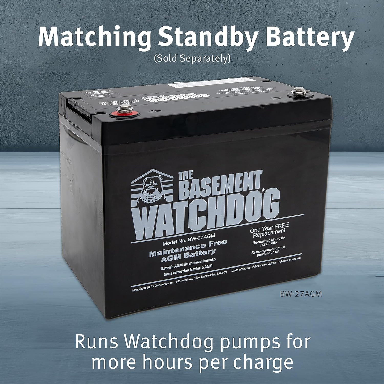 The Basement Watchdog Special CONNECT Battery Backup Sump Pump System w/Copper-Wound Motor, 2,890 GPH (BWSP);