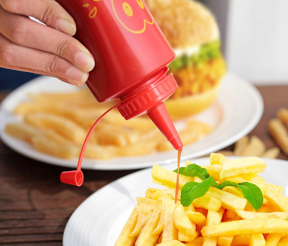 Condiment Squeeze Bottle Set, 12 Oz, 3-Pack