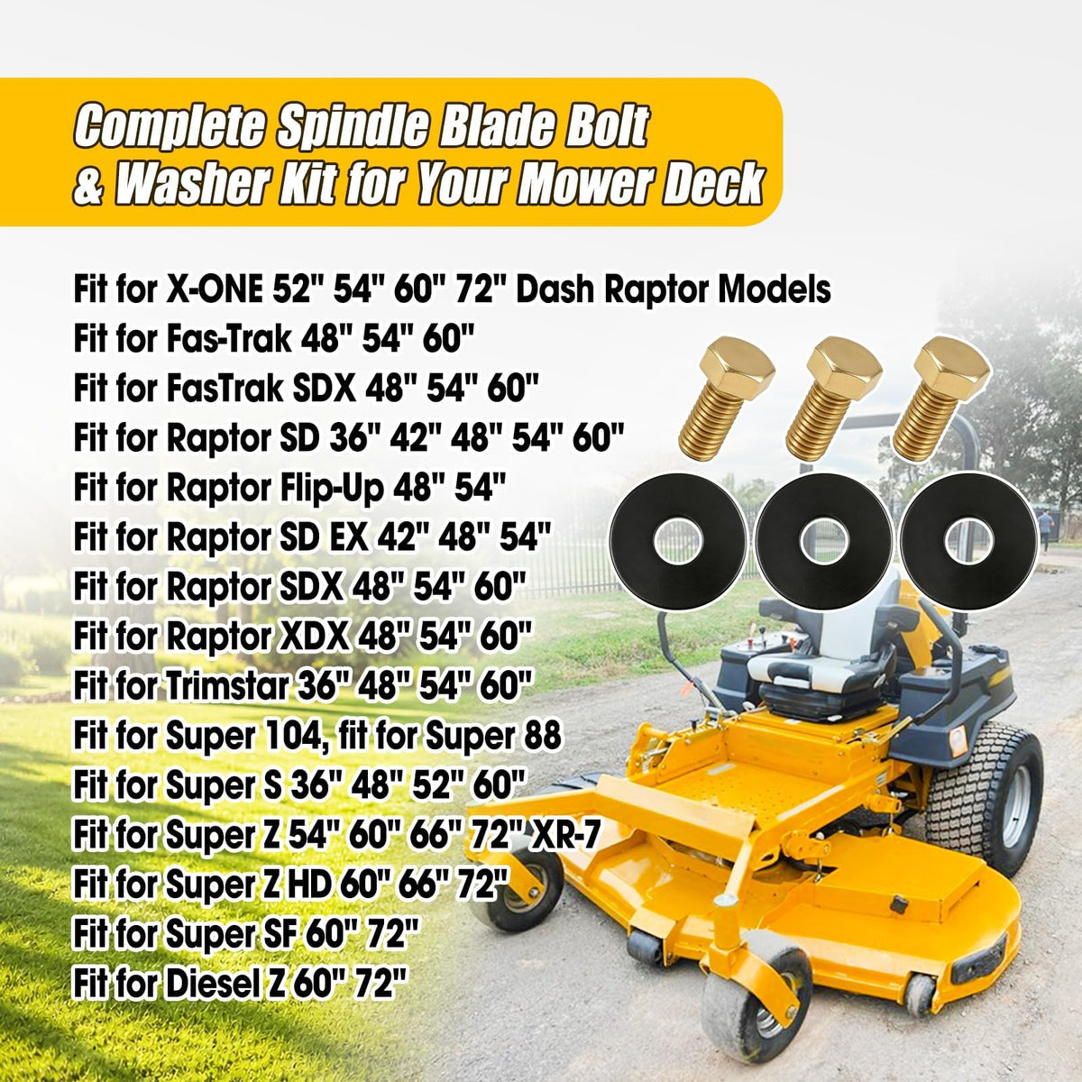 Deck Spindle Blade Bolts and Washers Replace 781872 754101 782474 602680