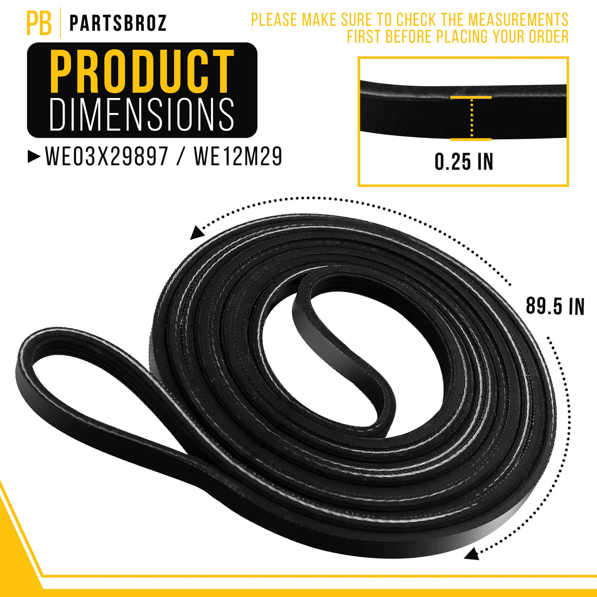 Dryer Belt for General Electric GE GTDX050PM1WW