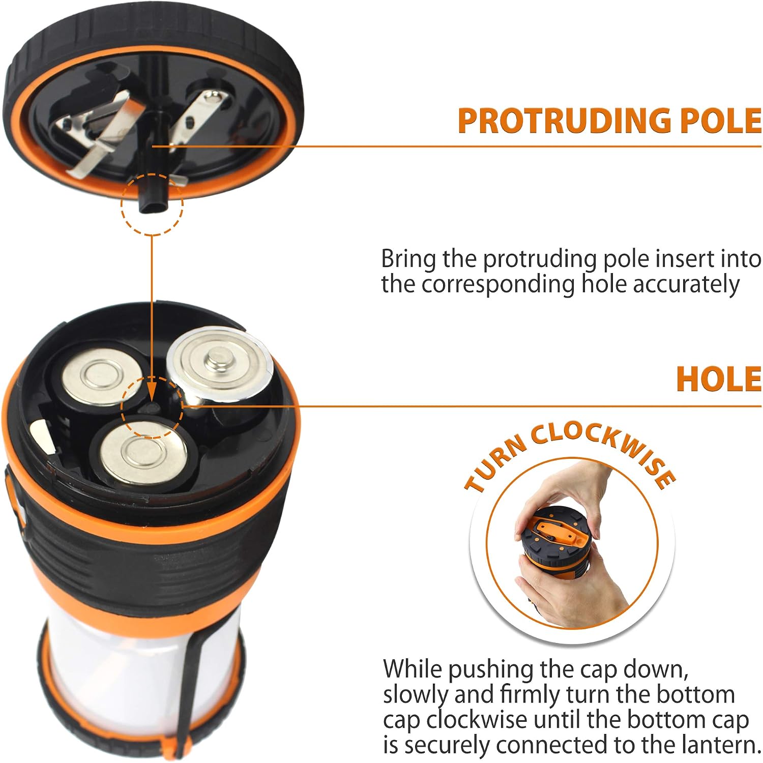 LED Camping Lantern, Battery Powered LED 1800LM, 4 Camping Lights Modes, Perfect Lantern Flashlight for Hurricane