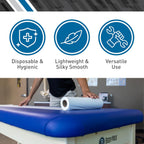 Medical Exam Table Paper, 21 in. x 125 ft. [12 Rolls] - Premium Crepe White Paper Roll - Disposable Table Sheet Cover