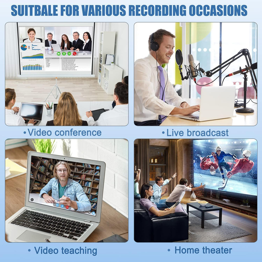 Video Capture Card, 4K USB3.0 HDMI to USB C, 1080P 60FPS & 2K 30FPS | Capture Card for Streaming, Compatible with