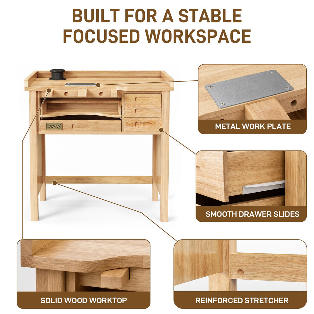 Jewelry Workbench with Drawers