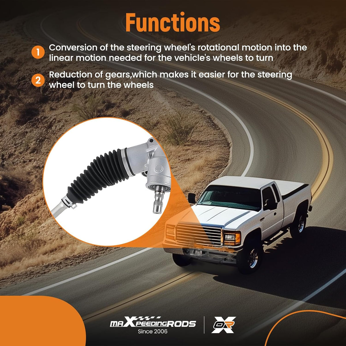 maXpeedingrods Manual Steering Rack and Pinion for Toyota Corolla 2014-2019
