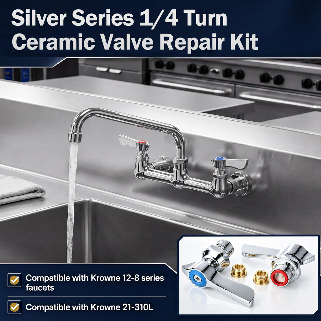 1/4 Turn Ceramic Faucet Valve Kit Compatible with Krowne 21-310L