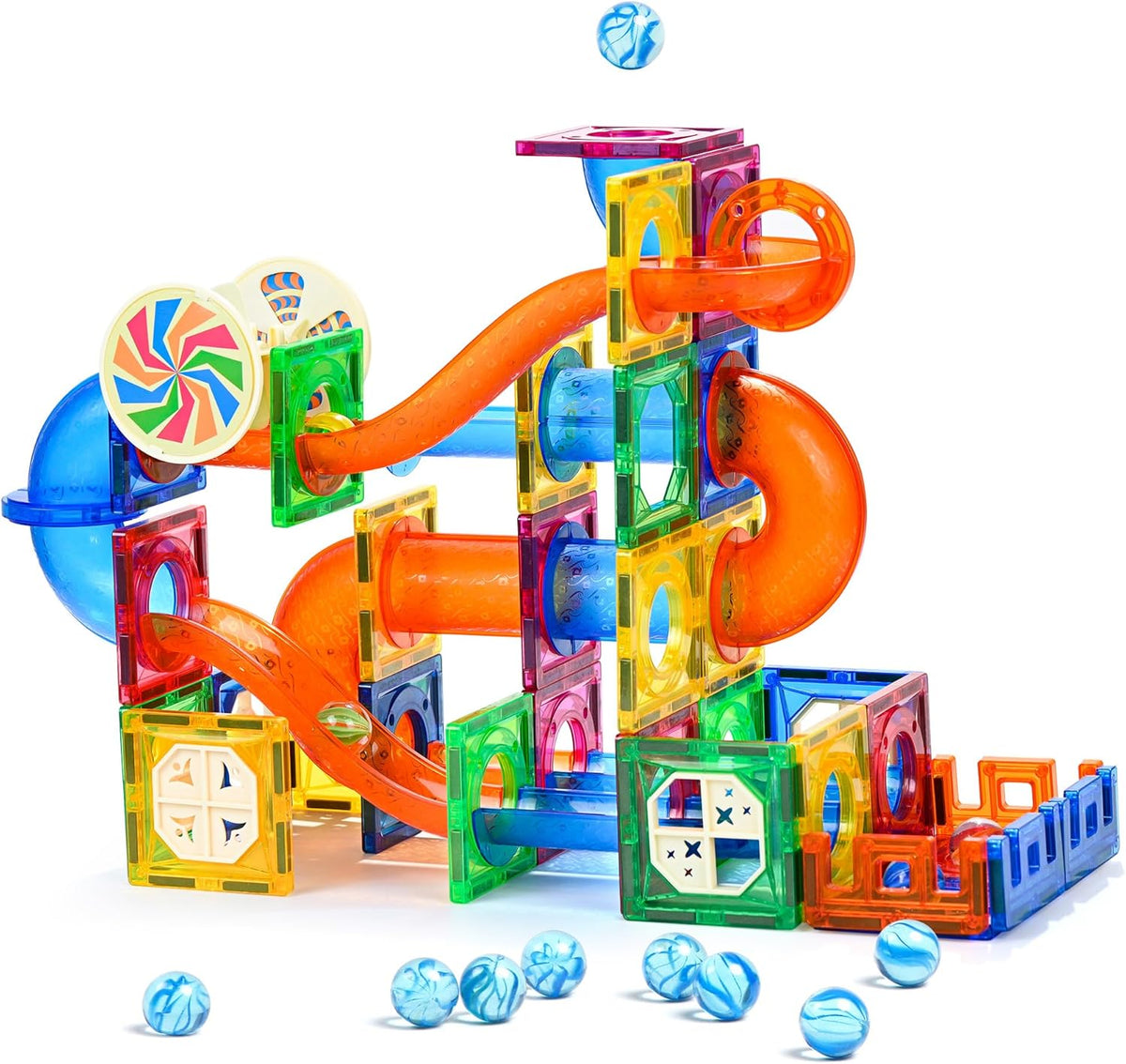 85PCS Marble Run Magnetic Tiles Toy Building Blocks STEM Ages 5+
