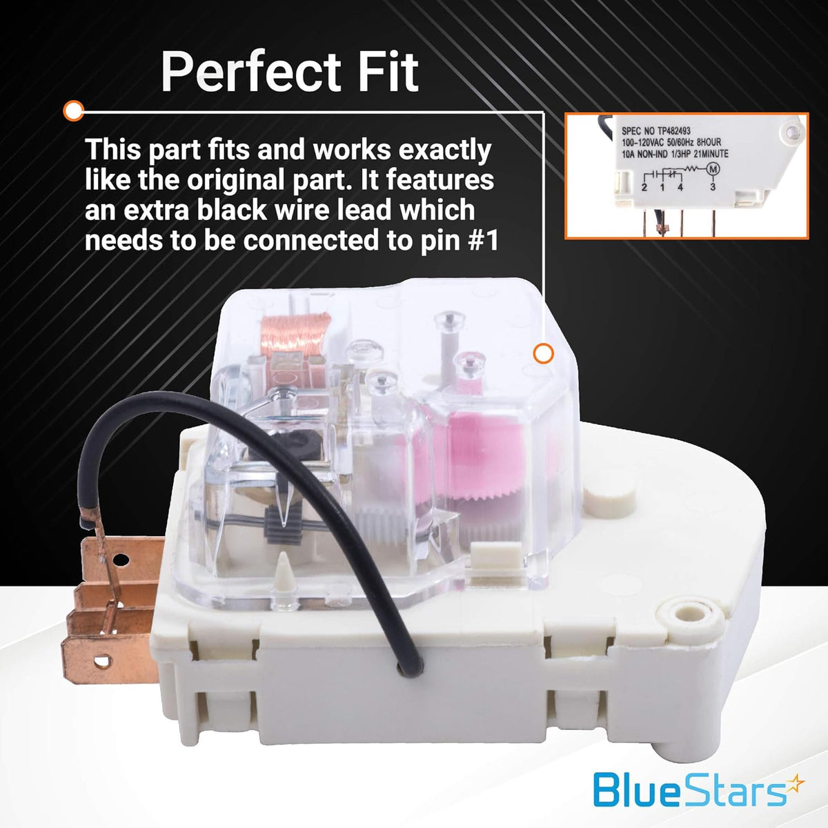 BlueStars Ultra Durable W10822278 Refrigerator Freezer Defrost Timer