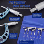 Tallew 1 Set Micrometer Set 0-4", Telescoping Bore Gauge Machinist 5/16"-6"