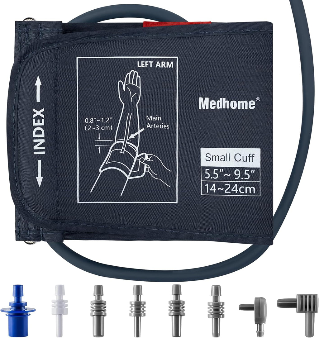 Small Blood Pressure Cuff Upper Arm 5.5"-9.5"(14-24cm) S Replacement BP Cuff for Small Arms Adult Cuff with 8