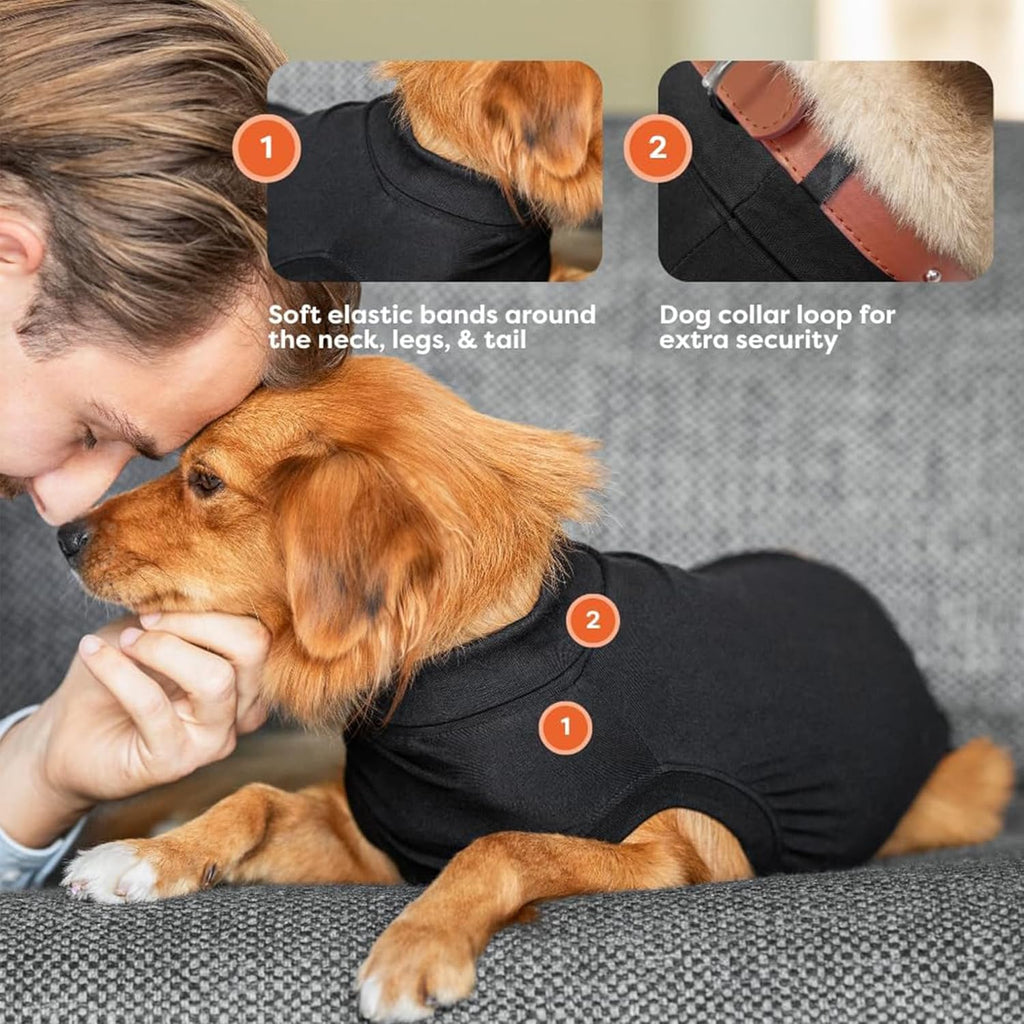 Recovery Suit for Dogs - Dog Surgery Recovery Suit with Clip-Up System - Breathable Fabric for Spay, Neuter, Skin