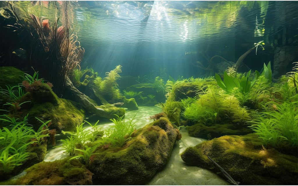 Ocean Floor Fish Tank Background Underwater Stone Aquarium Background Under Water Background Cave Sunlight Fish Tank