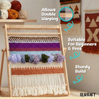 Wooden Weaving Loom, Adjustable Stand (Extra Large)