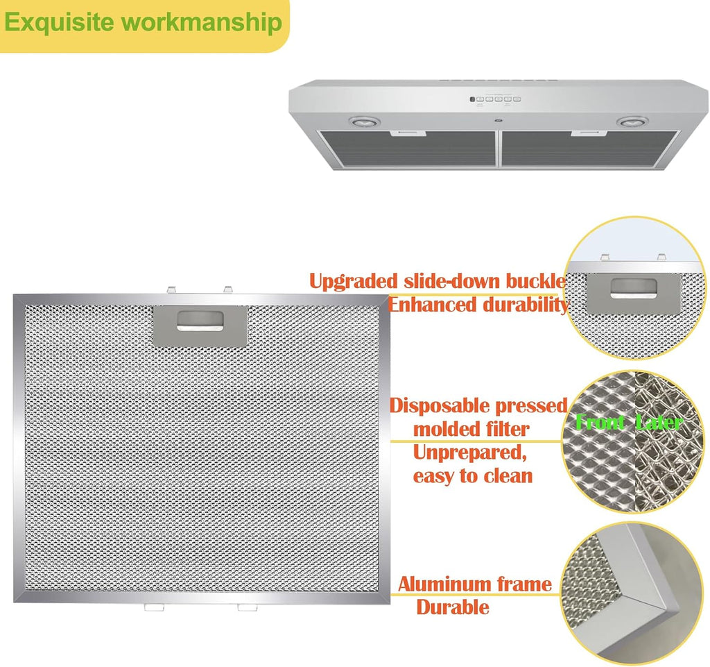 WB02X11011 Filter for GE Range Hood, Replacement, 14-1/2 x 11-5/8