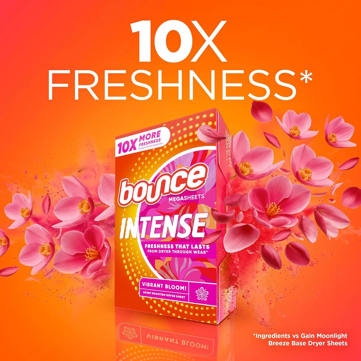Intense Dryer Sheets, Vibrant Bloom, 60 Count, Scent Boosting Dryer Sheet