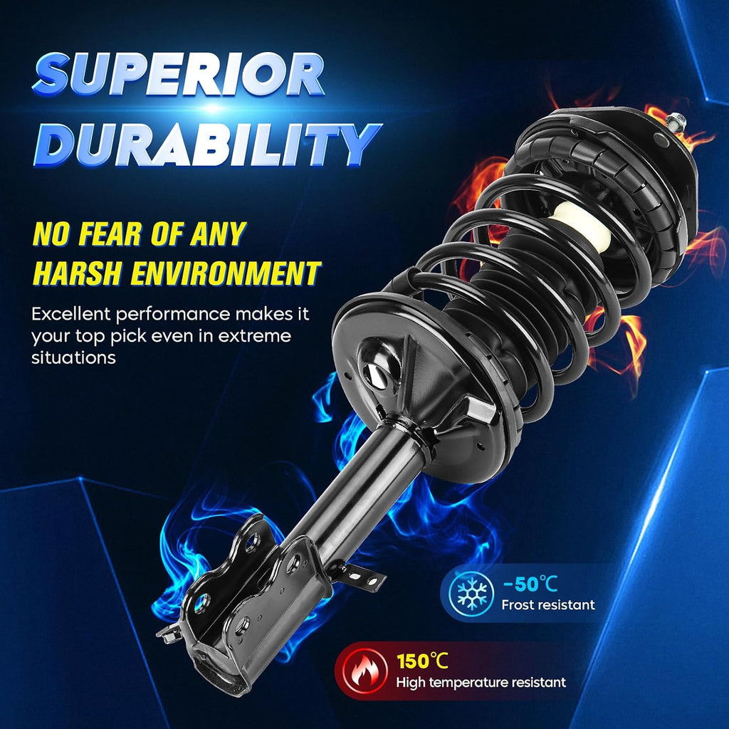 Front Strut Shock Assembly w/Coil Spring for Toyota Corolla 1993-2002, Replace 271951L 271951R, Left & Right, 2PCS
