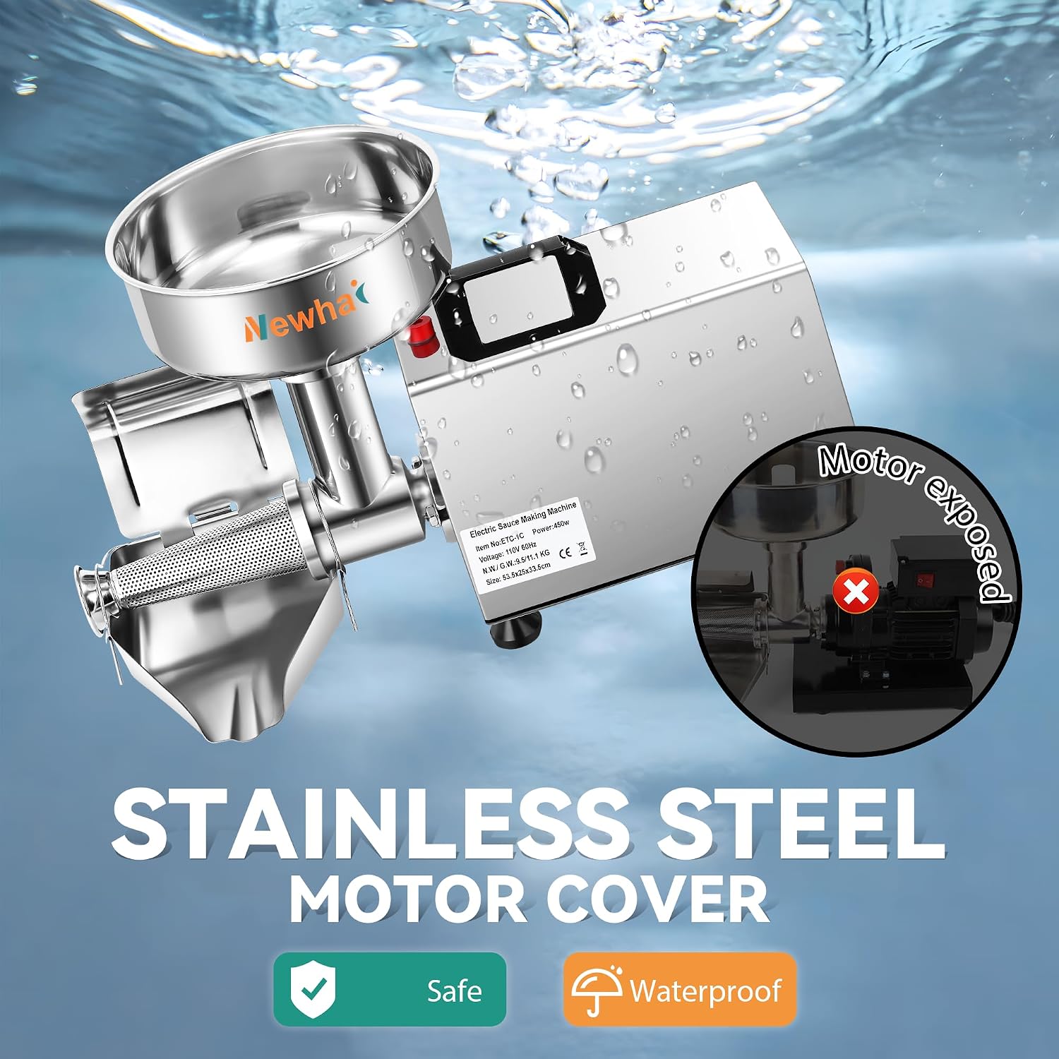 Electric Tomato Strainer, Commercial Milling Machine Sauce Maker