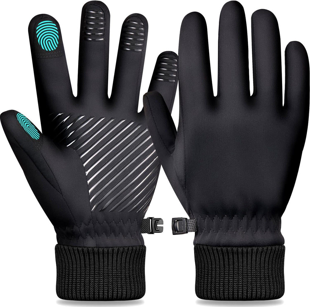 Waterproof Winter Gloves with Cotton Layer and Soft Smooth Lining | Touchscreen Fingers for Easy Phone Use, Water