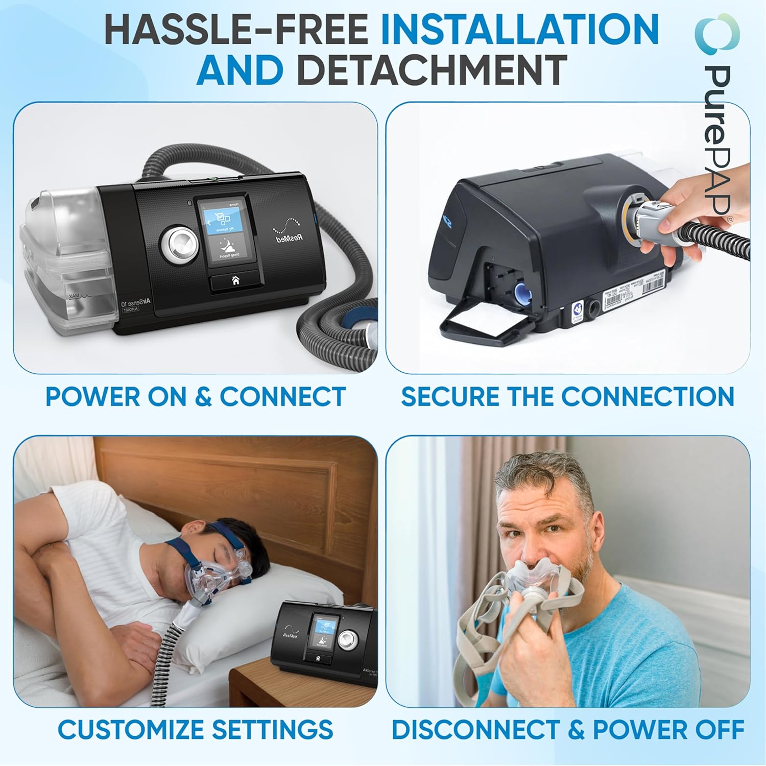 CPAP Tube Kit for Airsense 10-20 CPAP Filters and 6 Foot Heated CPAP Tube, Compatible with Airsense 10 and Aircurve