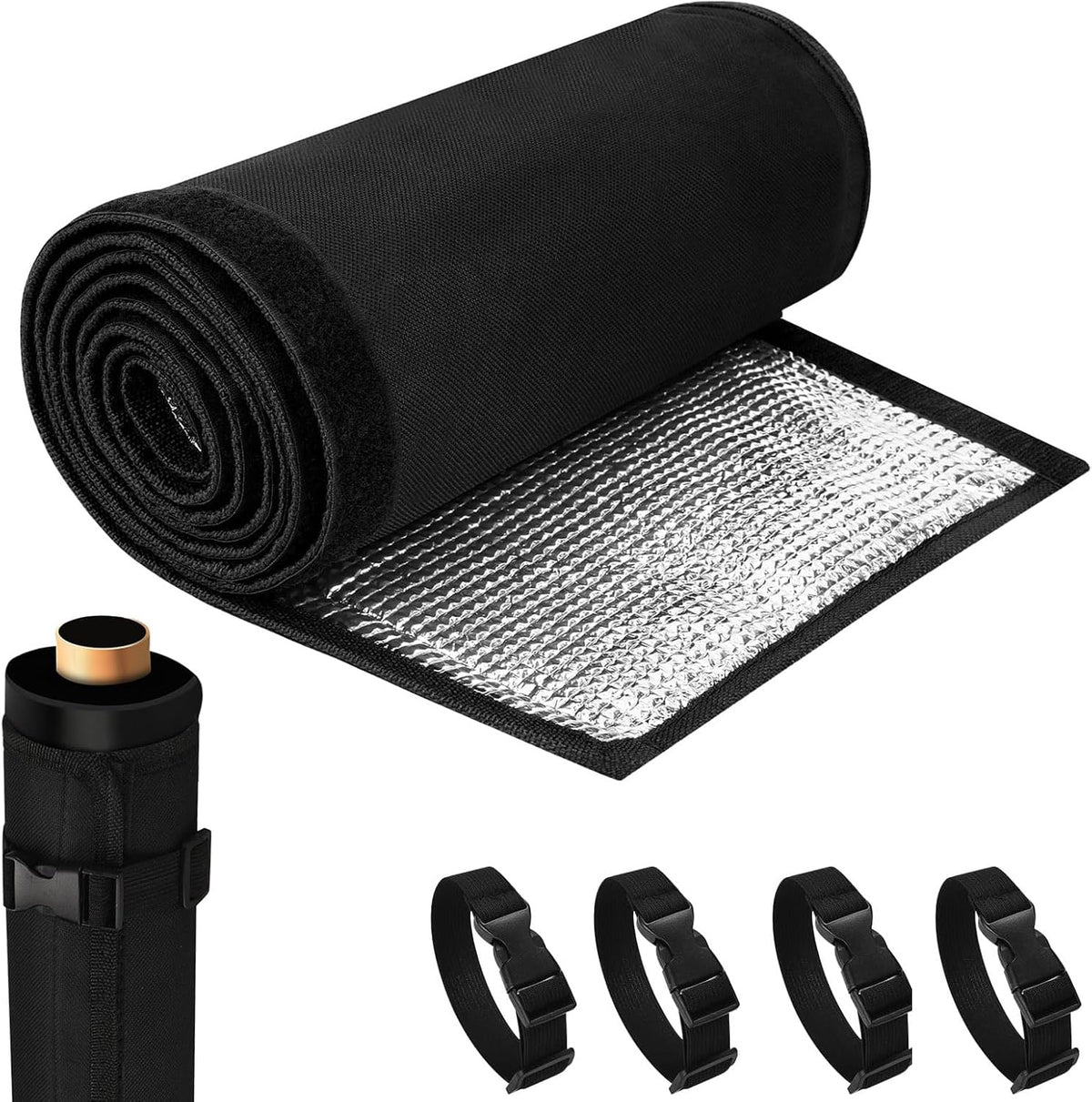 5 Layer HVAC Copper Pipe Insulation Cover, 78" x 10.2" 600D Oxford AC Line Set Wrap, Waterproof & UV Resistant Sleeve