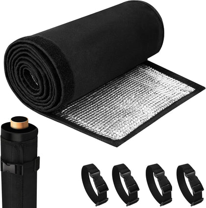 5 Layer HVAC Copper Pipe Insulation Cover, 78" x 10.2" 600D Oxford AC Line Set Wrap, Waterproof & UV Resistant Sleeve