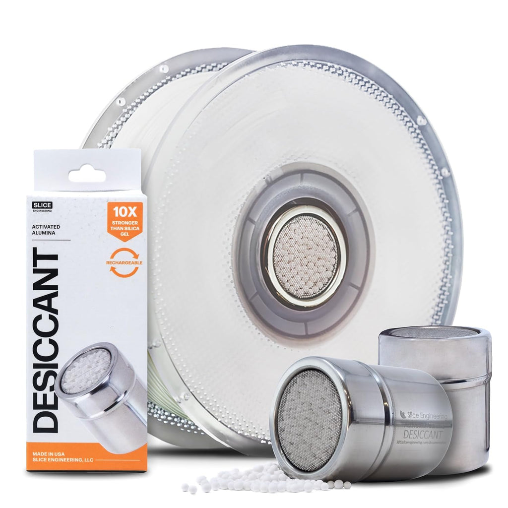 Filament Drying Desiccant (2 Pack) by Slice Engineering | 10X More Powerful Than Silica Gel | Infinitely Rechargeable
