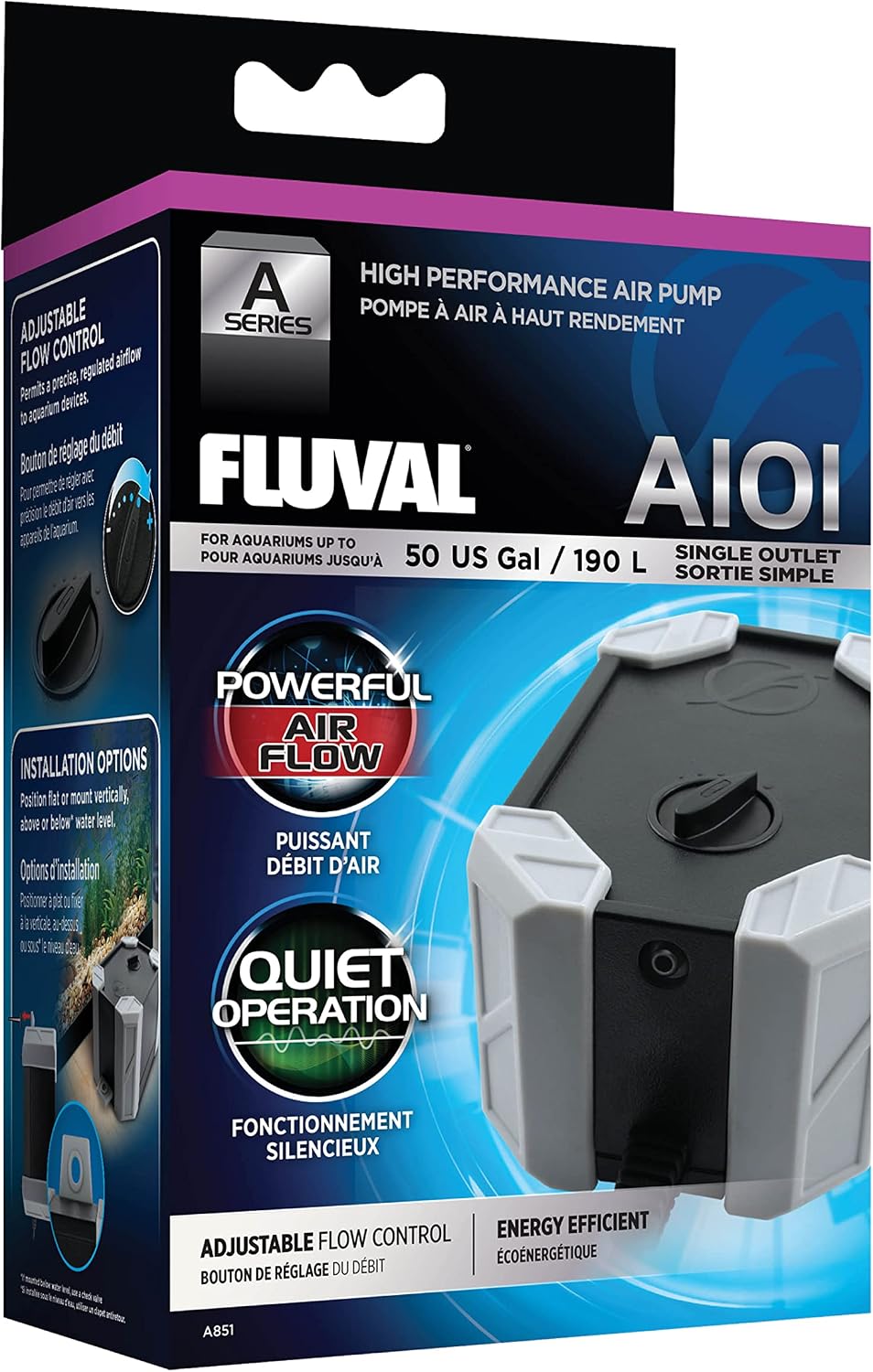 A101 Aquarium Air Pump 2.0W,Black