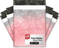 10x13 (100) Pink Glitter Transition Valentine's Day Designer Poly Mailers Waterproof Self Sealing Tear Resistant