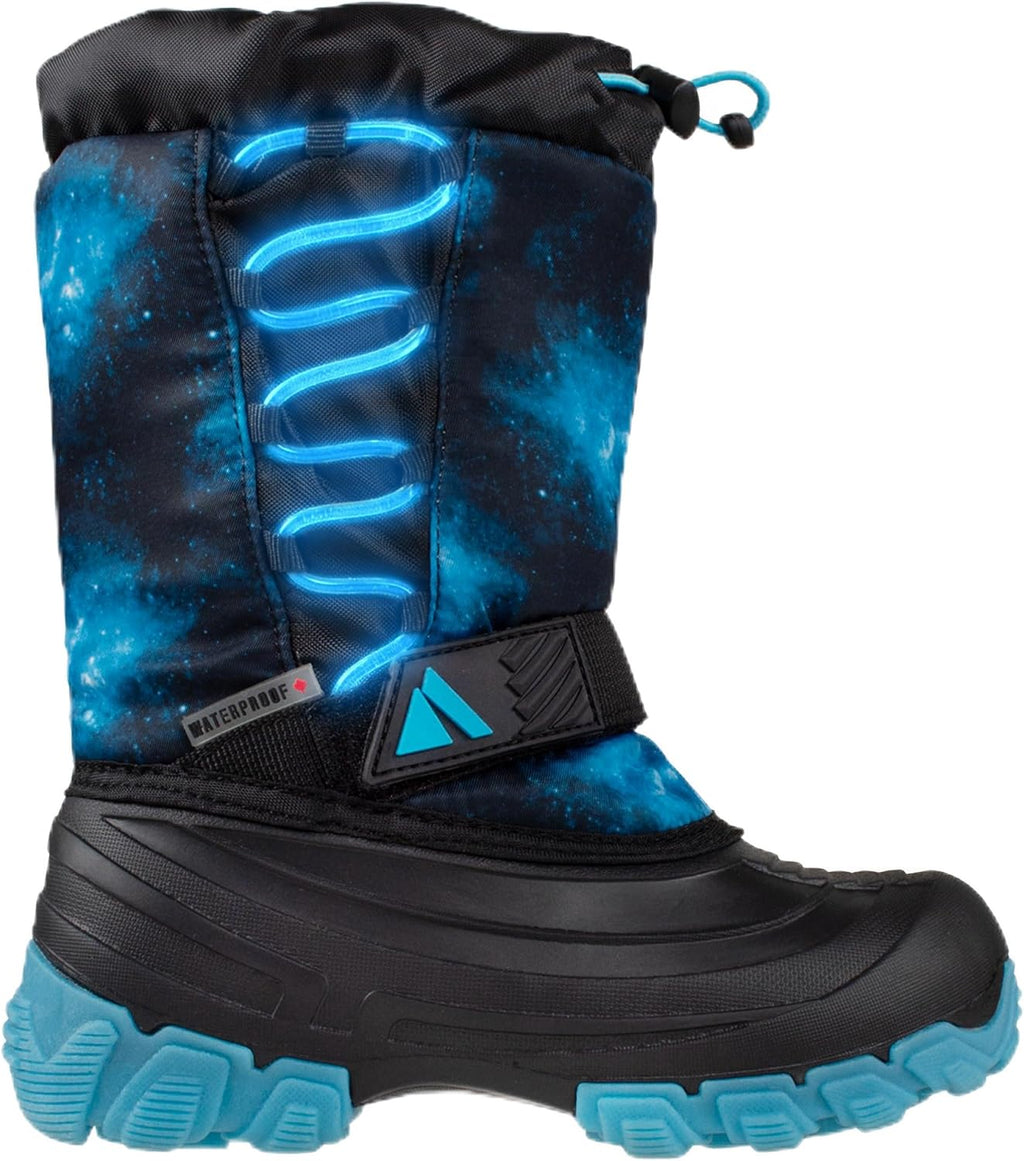 Absolute Thunder 3 Little Kid Light Up Snow Winter Boots, Warm, Insulated, Waterproof