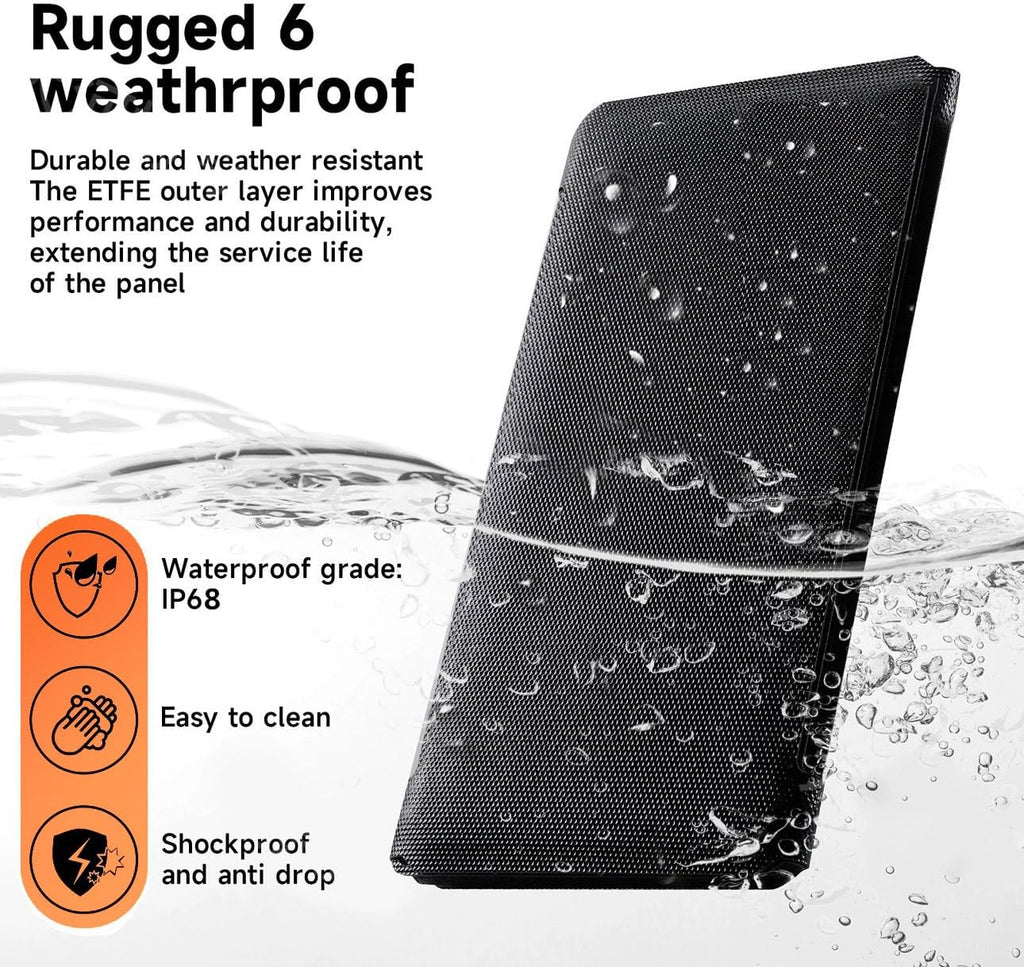 [Upgraded] Foldable Solar Panels 50W Portable Solar Panel Charger 3 Output Ports (USB-A USB-C DC) Folding Solar Panel