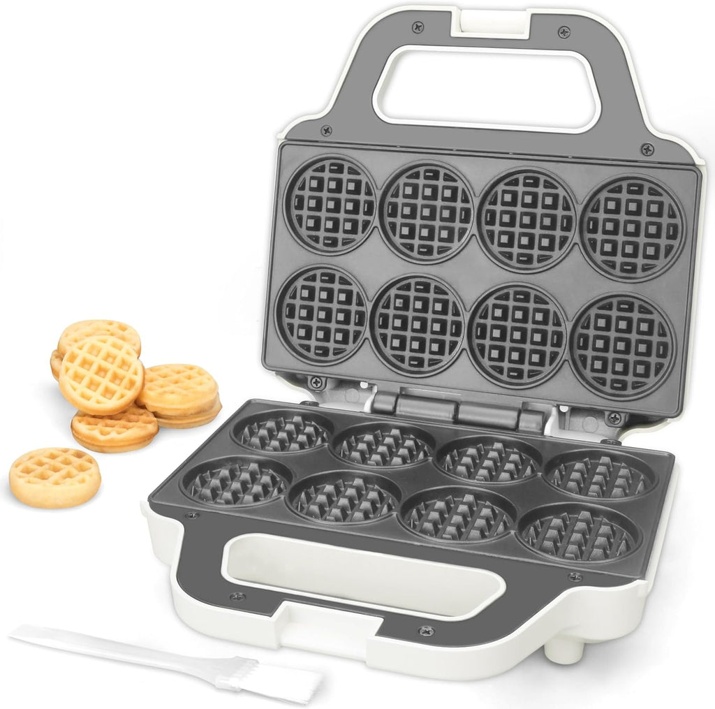 Mini Waffle Maker Machine, Bake 8 x 2'' Tiny Waffle Bites, Tiny Waffle Bites Iron for Kids,Small Waffle Maker