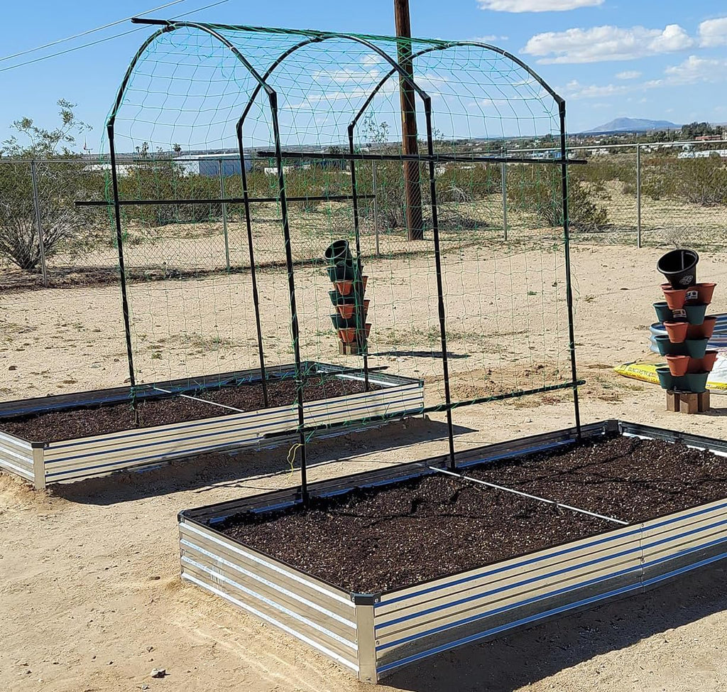8x4x1ft(2 PCS) Galvanized Raised Garden Bed,Outdoor Planter Box Metal Patio Kit Planting Bed for Vegetables Flowers