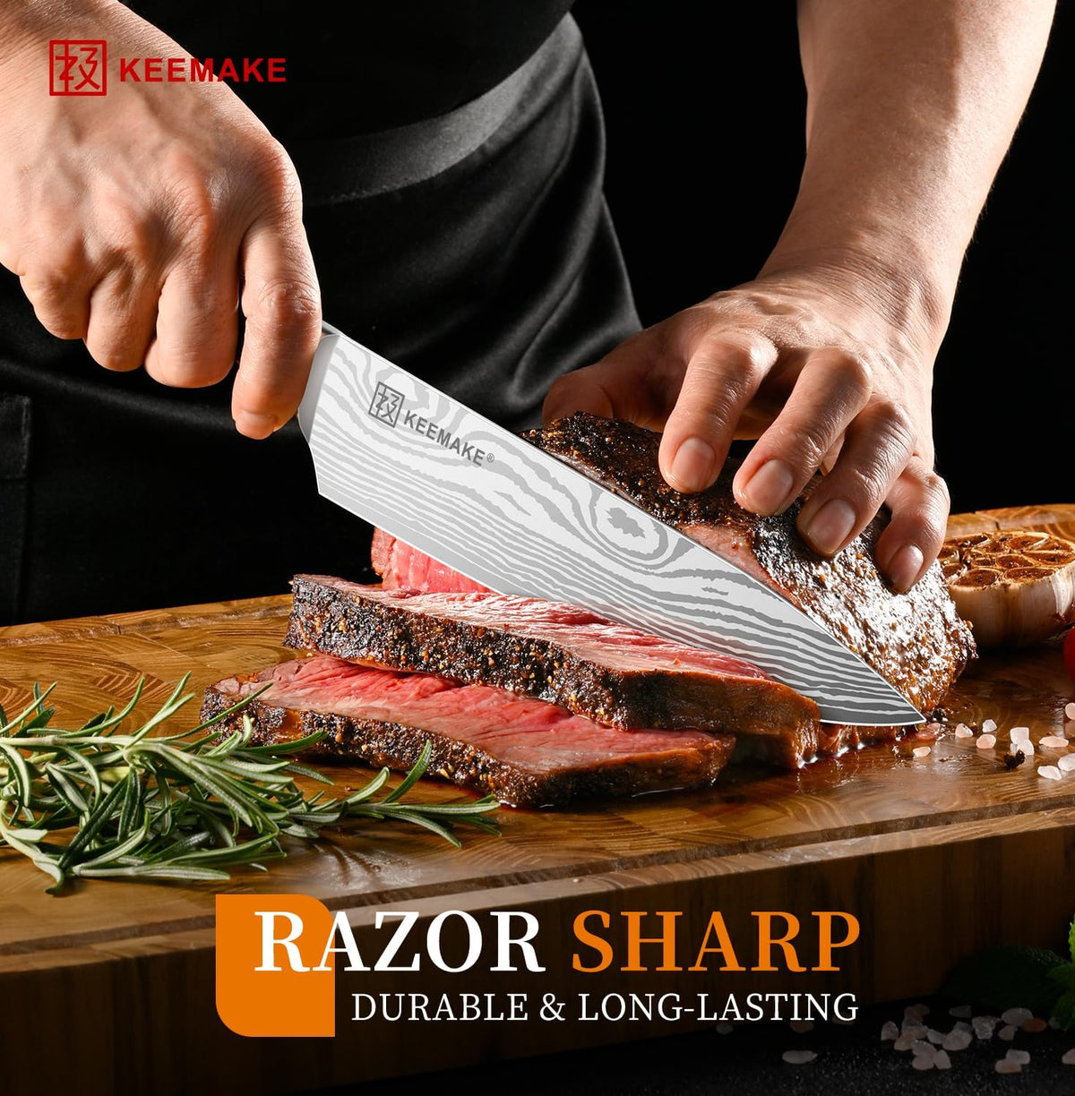 8" Chef Knife, Ultra Sharp Kitchen Knife with Ergonomic Handle
