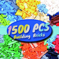 1500 Pieces Building Bricks, Classic Bulk Small Blocks, Classic Bricks Set Basic Building Blocks Compatible with All