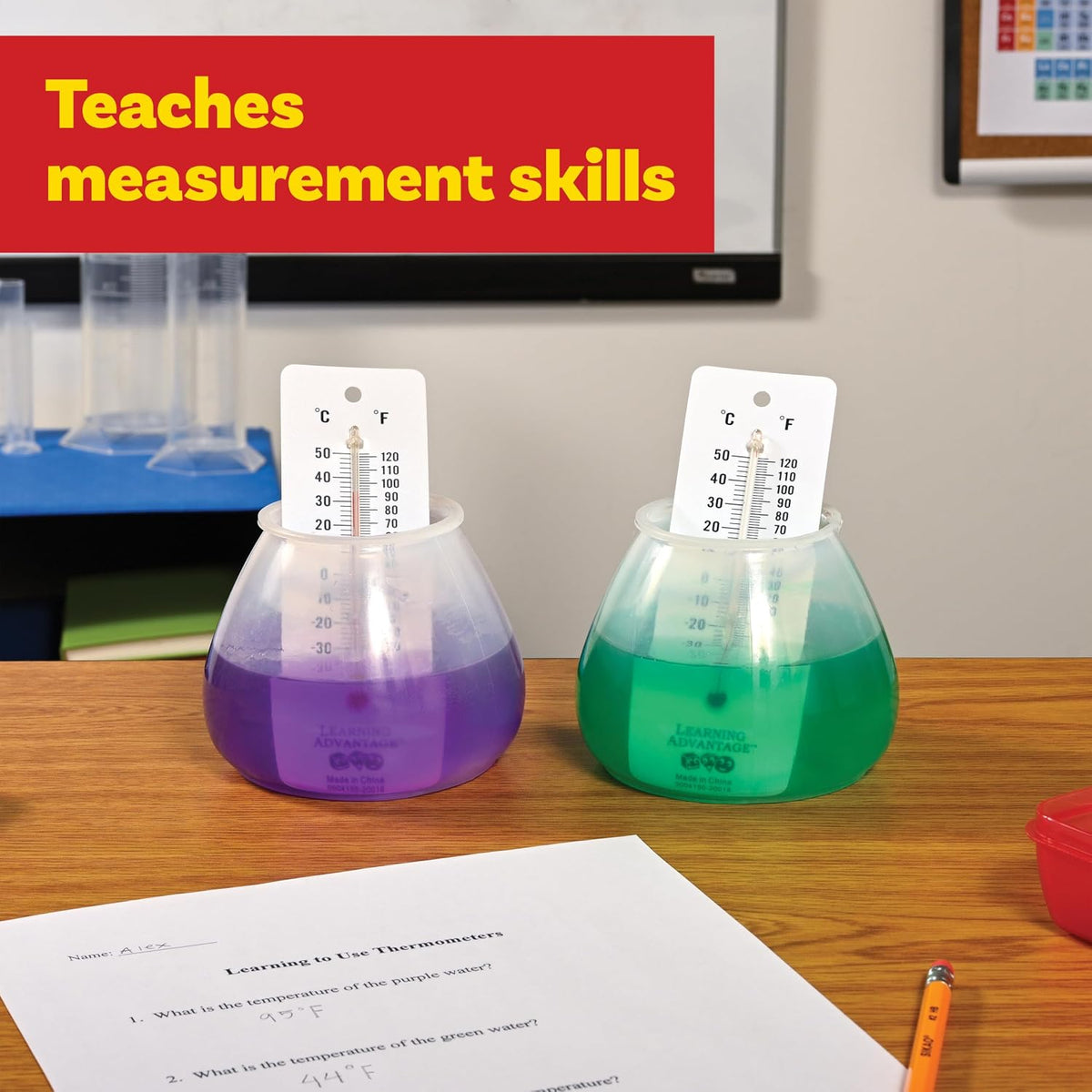 Student Thermometers, Set of 10, Dual-Scale