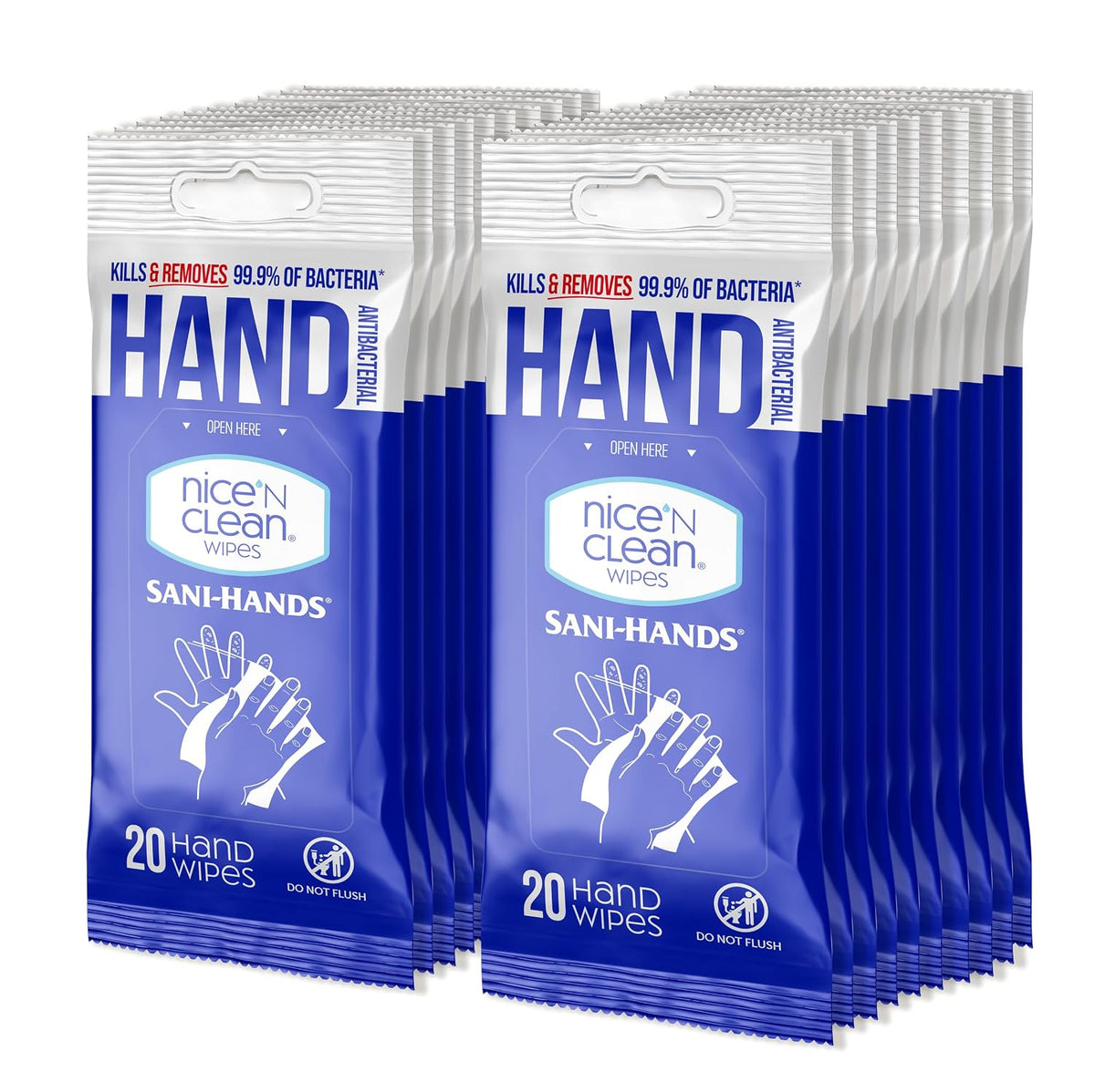 Sensitive Skin Wet Hand Wipes Infused with Aloe & Vitamin E, Blue, 400 Count