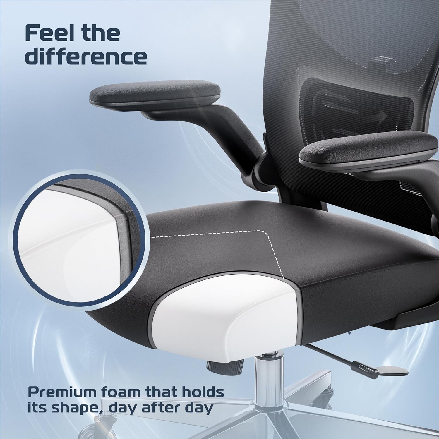 SmartSeat Ergonomic Office Chair Comfy [#1 in Tests] Ergonomic Chair with Breathable Mesh Back | Computer Chair with
