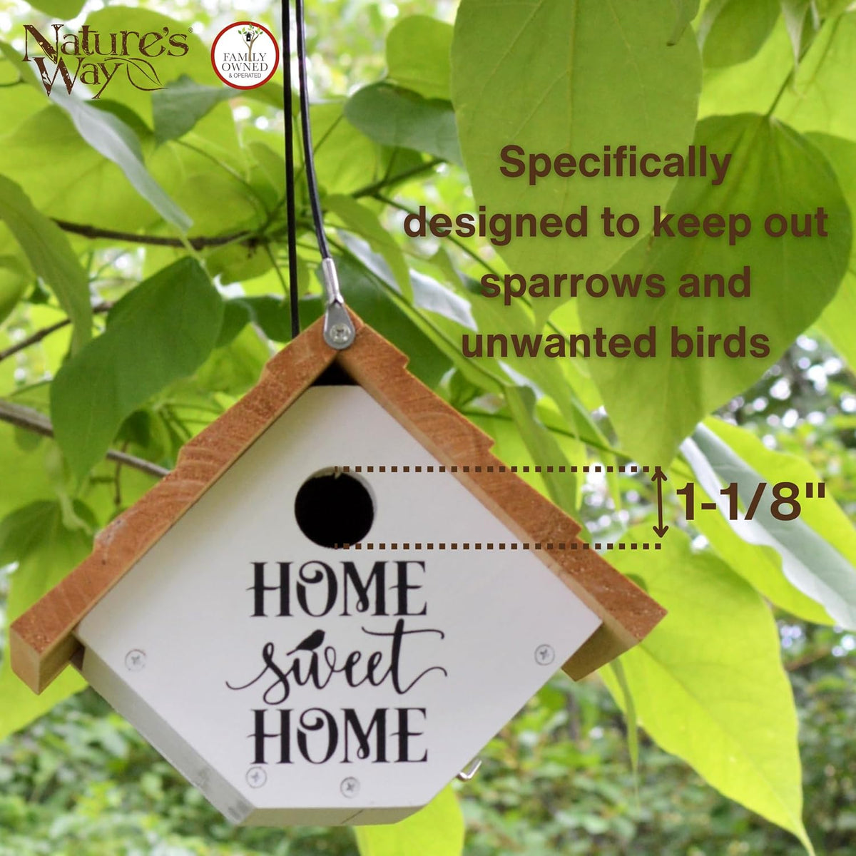 WWLH2-DECO Farmhouse Wren House, White