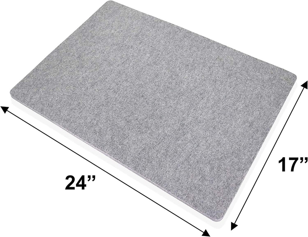 Wool Pressing Mat Set (Deluxe 2 Pack) Includes 24 x17 and 10 x 10 mats with Quilting Supplies in Pouch, 100% Pure New